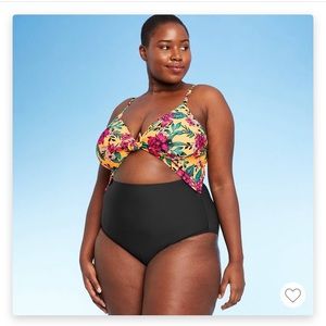 Open Tie Halter One Piece Swim Suit